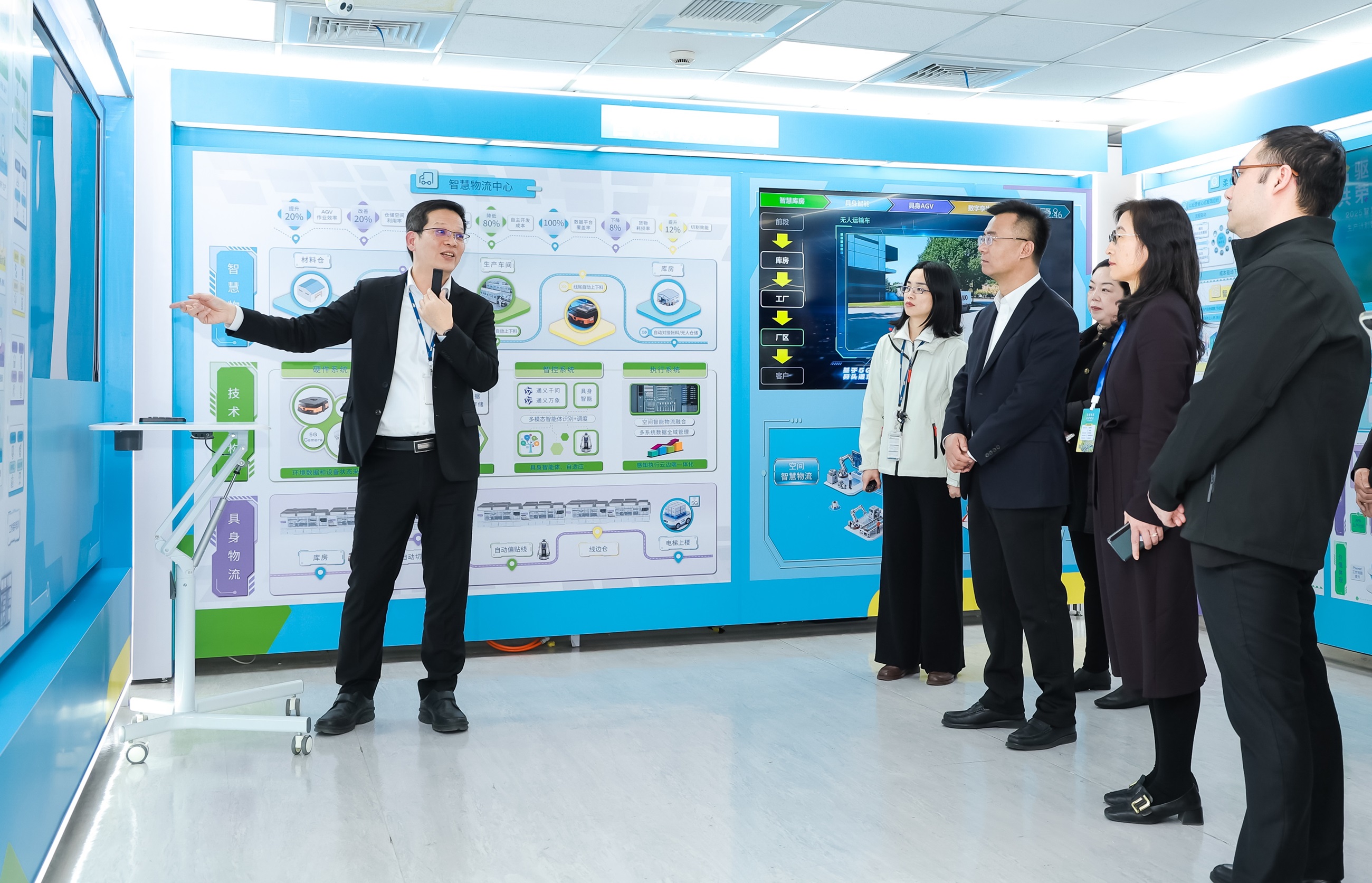 jinnian金年会苏州展示&rdquo;智能体&rdquo;在工业场景的深度应用，与&rdquo;具身智能&rdquo;在生产场景的创新整合，全面升级生产与管理流程，构建全链路智能制造体系，打造柔性自主工厂